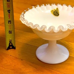 Beautiful milky white Fenton dish